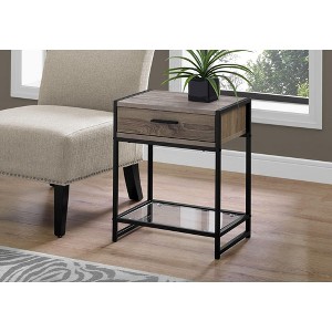 NicBex Contemporary Square End Table with Storage Drawer 2-tier Side Table for Modern Living Spaces - 1 of 4