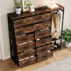 Clothes Rack with 16 Fabric Drawers & 2 Storage Shelve, Tall Dresser for Bedroom, Freestanding Closet Organizer, Wardrobe Closet Clothing Rack - 4 of 4
