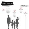 PartyWoo Balloons White Matte 18 12 10 5 Inch 140 pcs - 2 of 4
