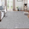 Indoor Modern Solid Textured Floor Carpet Low Pile Non Slip Washable Area Rugs - 2 of 4