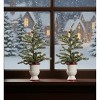 Potted Snowy Pine Tree Set Ceramic Base Holiday Decor – 20" by Melrose - 3 of 3
