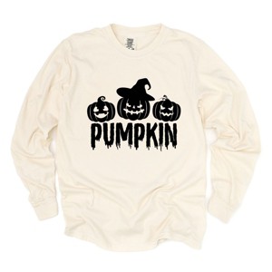 Simply Sage Market Pumpkin Trio Garment Dyed Long Sleeve - 1 of 4