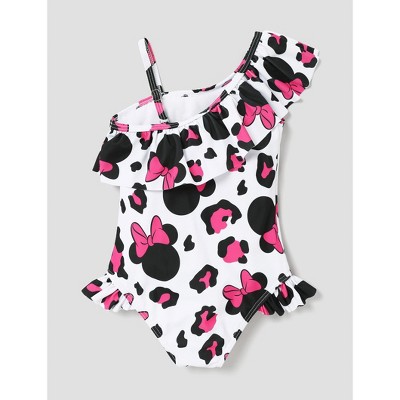 Mickey Mouse & Friends Disney Mickey Mouse & Friends Girls One Piece Swimsuits Ruffles Swimwear Beach Sport Bathing Suit 3-10Y (Roseo, Kids: 5-6 Years) — фото 7