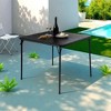 FurnitureR Square Folding Card Table 33.9 inch, Multi-Functional Table Foldable Portable for Dining Panic, PVC Tabletop, No Assembly Required, Black - 3 of 4