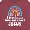 Women's - Instant Message - Teach About Jesus Graphic Racerback Tank - 2 of 4