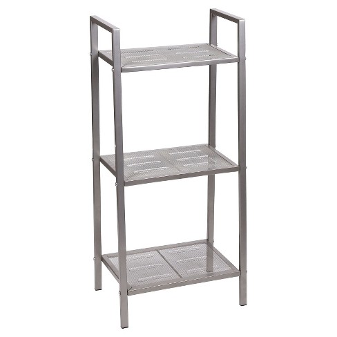 Household Essentials 3 Tier Decorative Shelving Unit Gun Metal