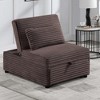 SKRAN Convertible Sleeper Couch Chair, Pull Out Sofa Bed Tufted Plush Seat with Backrest and Pillow for Bedroom, Living Room and Small Space - 3 of 4