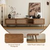 78" TV Stand for for Living Room Mid Century Modern TV Stand for 75/80/85 in TV with Open Shelf Storage - 4 of 4