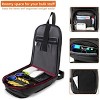 14-16 Inch Sling Bag for Men, Black Crossbody Daypack with USB Charging Port, Fits 10.2 Inch iPad, Casual Travel Shoulder Bag - 4 of 4