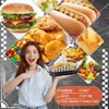 Aoibox 24 Pcs Fast Food Baskets with 100 Deli Liners, Halloween Serving Trays for Hot Dogs, Burgers, Fries, Sandwiches, and More (Black) - 3 of 4