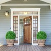 Tangkula 2 PCS Artificial White Flower Grass Topiary Balls 19" Faux Balls Indoor Outdoor - 2 of 4
