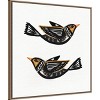 Amanti Art 30"x30" Migration Folk Birds by Ani Del Sol Framed Canvas Wall Art Print Bronze: Horizontal Lithograph Canvas - 2 of 4