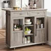 Foldable Kitchen Island Cart With Wheels, Spice Rack And Towel Holder Compact Mobile Storage Cart For Small Kitchens, Camping And RVs - 2 of 4
