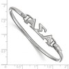 Black Bow Jewelry Sterling Silver Alpha Sigma Alpha Greek Life Bangle Bracelet 6 Inch - 2 of 3