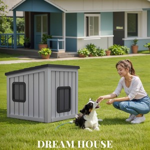 Decksplore Pet House Indoor Outdoor Use Easy to Clean Durable Slanted Top - 1 of 4