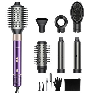 Vincofy 7 in 1 Hair Styling Tools for Fast Drying/Straightening/Curling, Mutil-Use Hair Dryer, Hair Care Tools for Women,Millions Negative Ion,Purple - 1 of 4