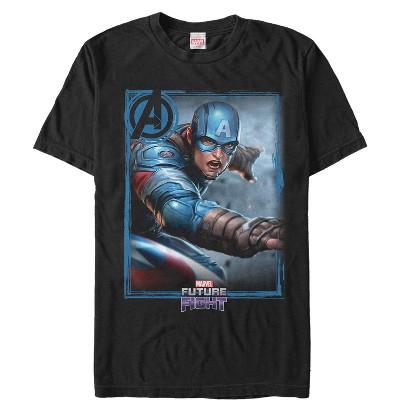 Men's Marvel Future Fight Captain America T-shirt - Black - 5x Large ...