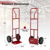 Costway Heavy Duty Hand Truck 660lbs Capacity Trolley Cart with  Foldable Nose Plate Black/Red - 3 of 4