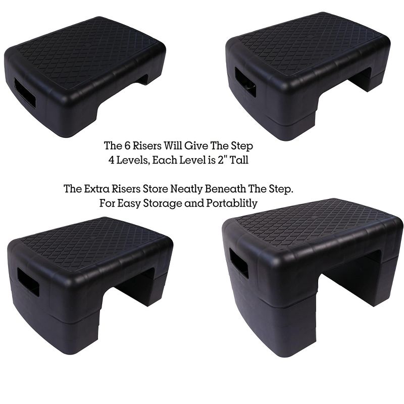 KOVOT Workout Step with Risers to Adjust Height - Lightweight & Portable, 5 of 7