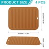 Unique Bargains uSilicone Heat Resistant Non-slip Dish Drying Mat 4 Pcs - 2 of 4