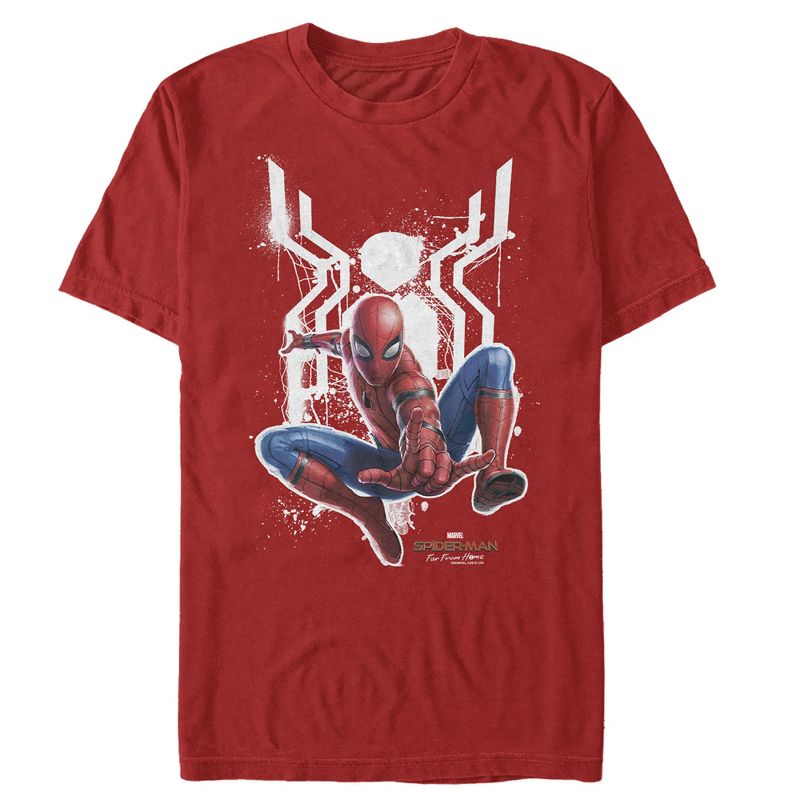 Men's Marvel Spider-Man: Far From Home Logo Splatter T-Shirt, 1 of 5