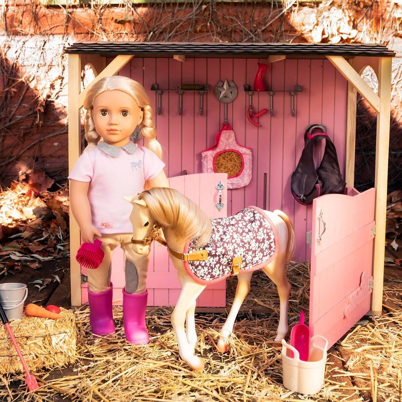Our Generation Palomino Horse Foal Accessory Set for 18&#34; Dolls, 3 of 12