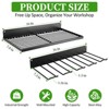 Heavy-Duty Metal Drill Organizer, 2-Pack Tool Storage Rack with 60 Lbs Max Load, 8-Slot Cordless Drill Holder for Garage, Workshop, Home - 3 of 4