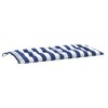 vidaXL Garden Bench Cushions 2pcs Blue&White Stripe 39.4 in.x19.7 in.x2.8 in. Fabric - image 4 of 4