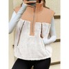 Imily Bela Women Winter Sleeveless Jacket Vest with Contrast Color Pockets Casual Outerwear - 3 of 4