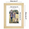 Americanflat 6" x 8" Picture Frame with Mat - Arch, Oval & Wavy Designs - Stylish Decor for Living Rooms, Dorms, Offices & More - 2 of 4