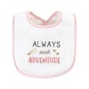 Hudson Baby Infant Girl Cotton Terry Drooler Bibs with Fiber Filling, Pink Girl Woodland, One Size - 4 of 4