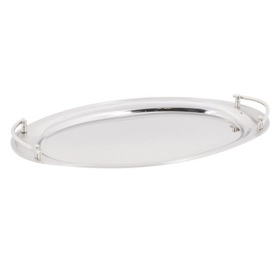 Jiallo  22" x 13" Oval Stainless Steel Tray w/ Handles