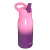 Zak Designs 14 fl oz Double Walled Stainless Steel Tranquility Insulated Straw Bottle - 4 of 4