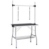 vidaXL Adjustable Dog Grooming Table with 2 Loops and Basket - 2 of 4