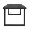 Okak 69" Outdoor Dining Table Side Tables with Acacia Wood Frame Sandblast Portable Patio End Table Outdoor&Indoor for Garden Balcony Yard Pool, Gray - 4 of 4