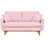 NicBex Modern Corduroy Loveseat Sofa Couch with Two Pillows & Wooden Legs,2-Seat Lounge Sofa for Living Room,Apartment - 2 of 4