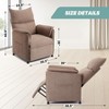 Electric Recliner Chair with Memory Function, Adjustable Single Recliner Sofa Lounge with Remote Control, Home Seating Armchair, Fabric - 2 of 4