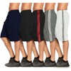 Mens Moisture Wicking Athletic Basketball & Gym Workout Shorts with Pockets Multipack, Up to 3XL, Pack of 5 - 2 of 4
