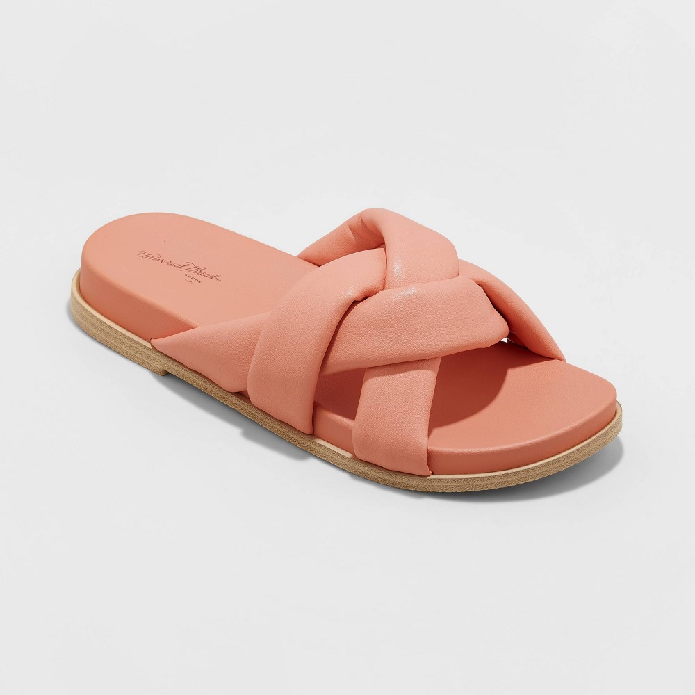 Size 11 Women's Cosette Padded Slide Sandals - Universal Thread Coral Pink 