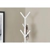 Monarch Specialties Coat Rack Hall Tree Free Standing 8 Hooks Entryway 70InchH Bedroom Metal White Contemporary Modern - 4 of 4