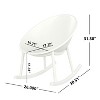 GDFStudio Edmont Outdoor Polypropylene Plastic Gable Rocking Chair - 3 of 4