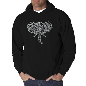 LA Pop Art Men's Word Art Hooded Sweatshirt - Tusks - 1 of 4