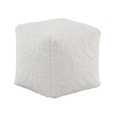 Vynxaria Cylindrical Chenille Pouf ¨C Modern Ottoman & Versatile Footstool