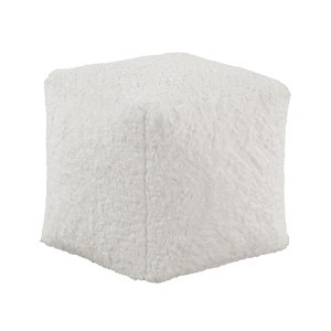 Vynxaria Cylindrical Chenille Pouf ¨C Modern Ottoman & Versatile Footstool - 1 of 4
