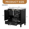 30" Bathroom Vanity , Modern Bathroom Cabinet with Sink Combo Set, Bathroom Storage Cabinet with a Soft Closing Door and 3 Drawers - Leovsnove - 4 of 4