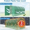 15X7x7 Ft Walk-in Heavy Duty Galvanized Steel Tunnel Greenhouse for Outdoor Gardening, with Green PE Cover, A Swing Door & 8 Vent Windows - 3 of 4