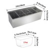 Aoibox Chilled Condiment Server with Lid, Stainless Steel Ice Tray with 5 Removable Compartments for Food, Toppings & Condiments - 2 of 4