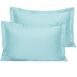2 Pack 500 Thread Count Cotton Pillow Shams, Super Soft and Breathable Oxford Pillowcases - NTBAY - 1 of 4