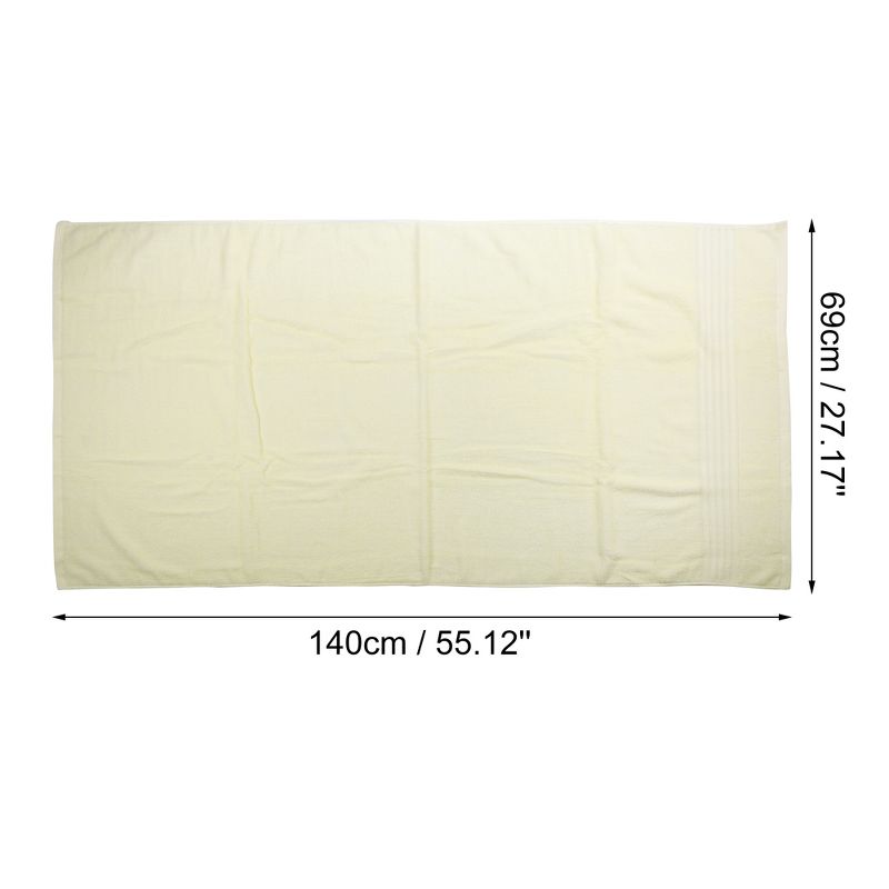 Unique Bargains Bathroom Classic Soft Absorbent Cotton Bath Towel 55.12"x27.17" 1 Pc, 4 of 7
