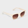 Women's Classic Preppy Square Sunglasses - Shade & Shore™ Cream - 2 of 2